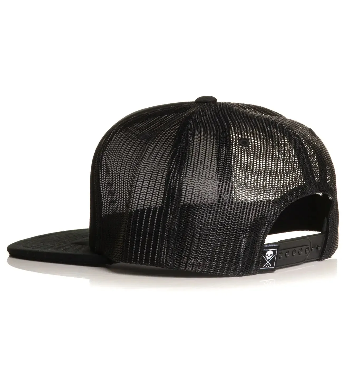 Ocho Snapback Trucker Hat: Black