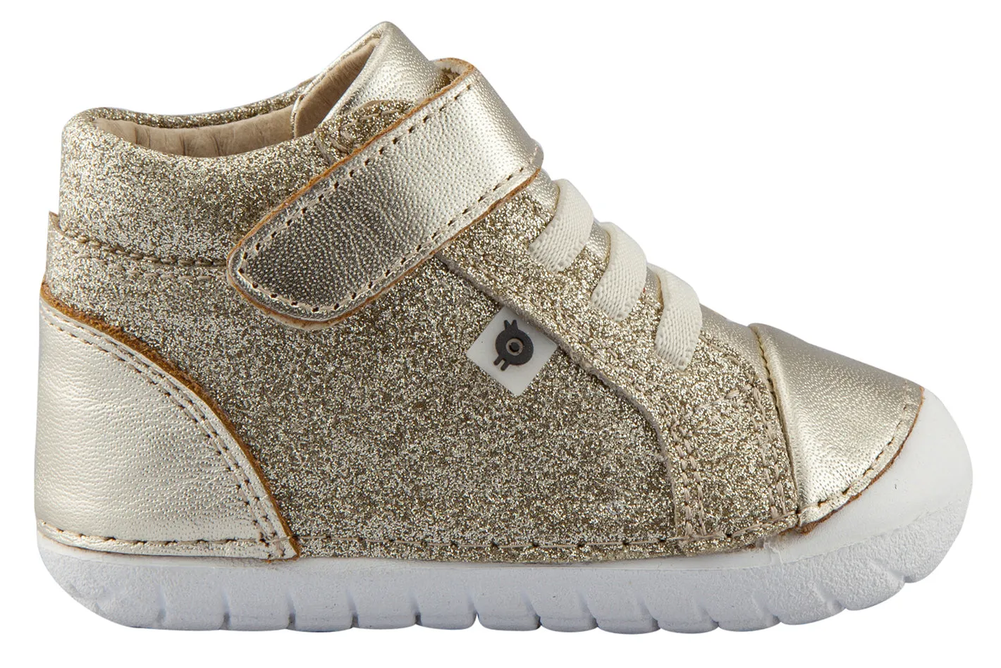 Old Soles Girl's and Boy's Ring Pave Sneakers, Gold Glam