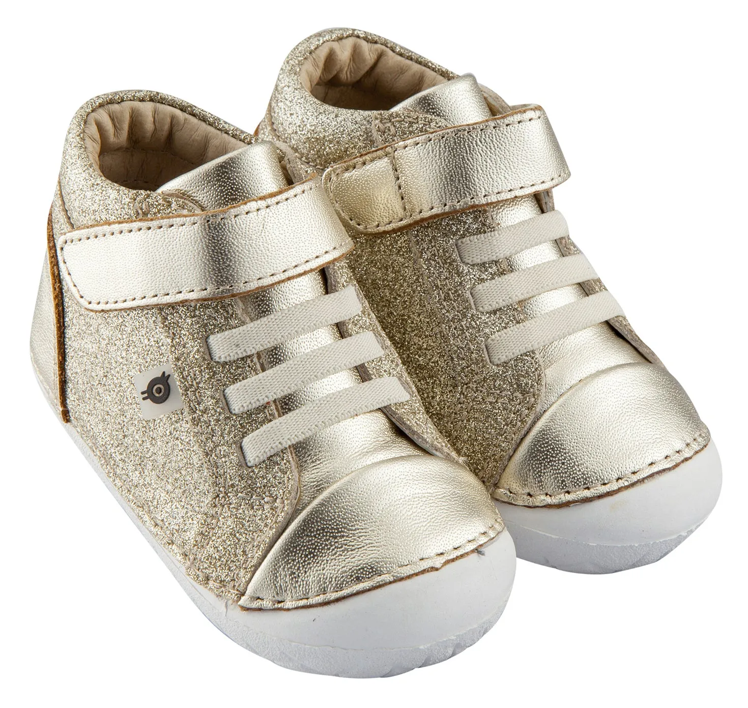 Old Soles Girl's and Boy's Ring Pave Sneakers, Gold Glam