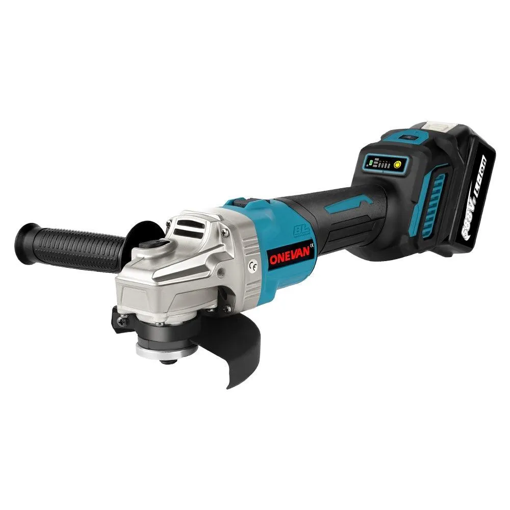 ONEVAN 18V Handheld Planer & 125mm Angle Grinder Brushless Cordless 2‑Pc. Combo Kit 6.0Ah