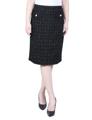 Petite Slim Double Knit Skirt