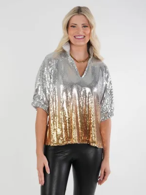 Poppy Top - Ombre Sequin