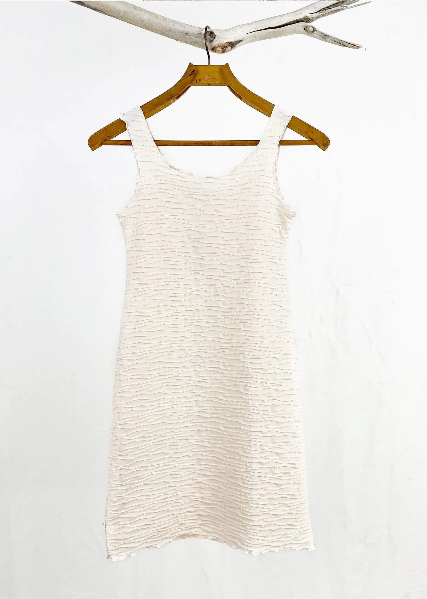 Powder Puff Crinkle Textured Tank Dress