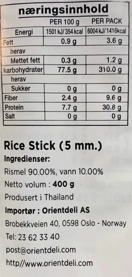 Rice Stick - TAS Brand, 400g