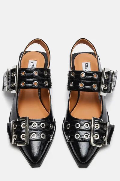 Steve Madden Graya Patent Buckle Slingback Flat