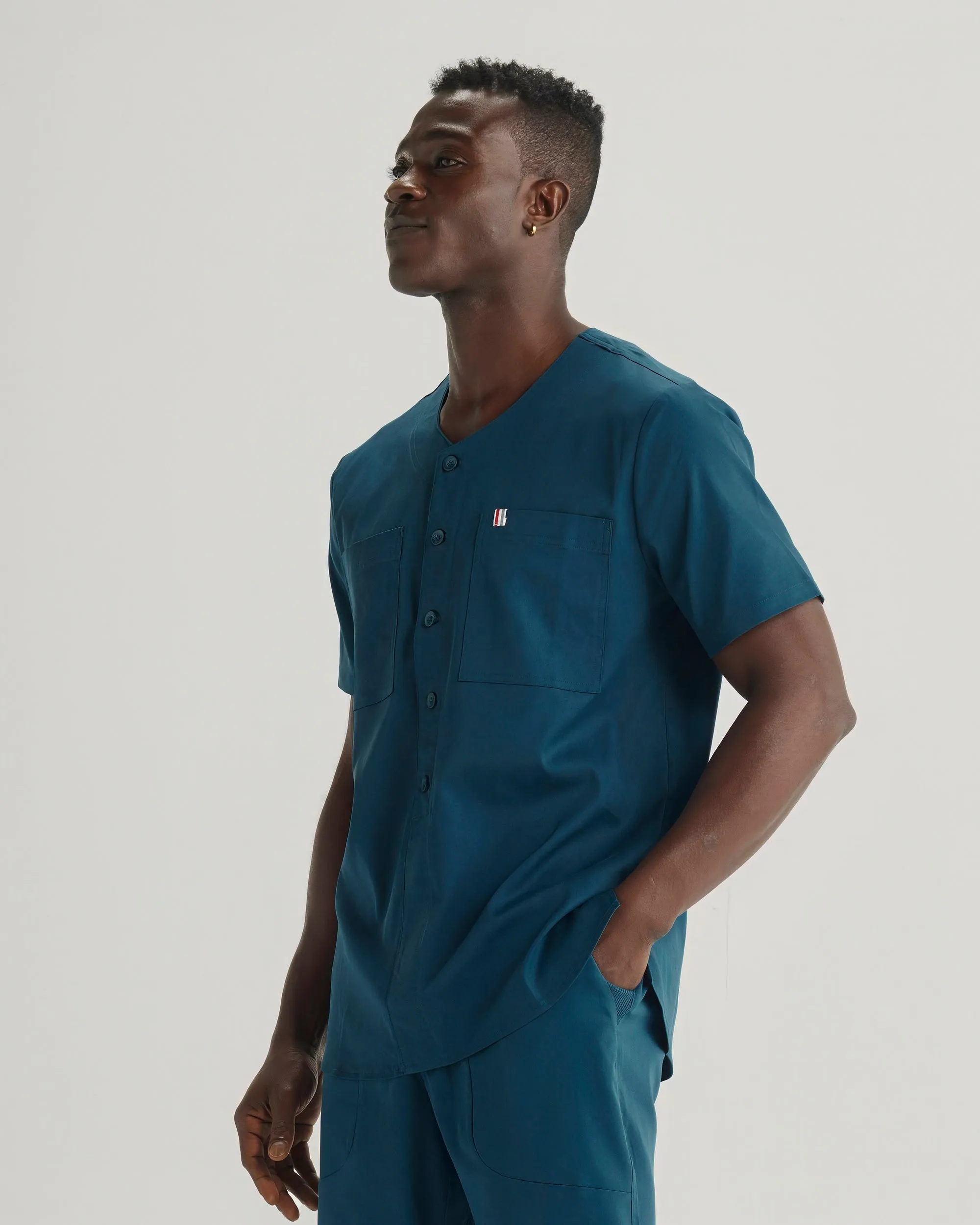 TENCEL™ Senja‎ ‎ Baseball Jersey Scrub Top