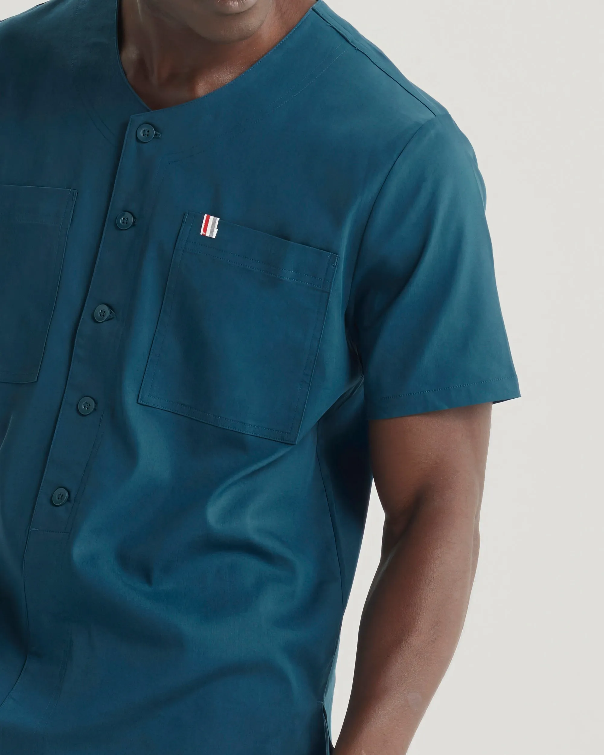 TENCEL™ Senja‎ ‎ Baseball Jersey Scrub Top