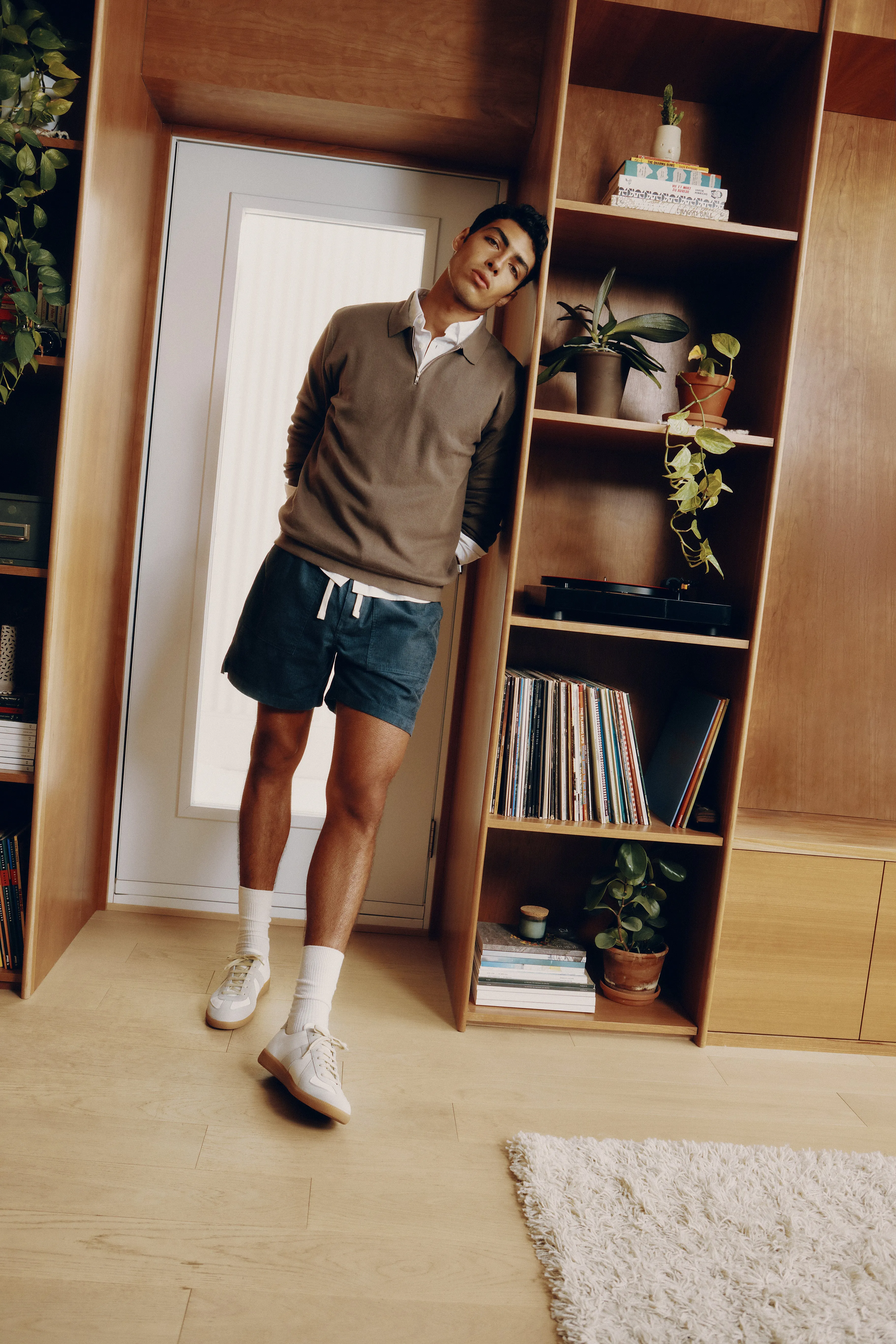 The Owen Light Corduroy Short in Ash Blue