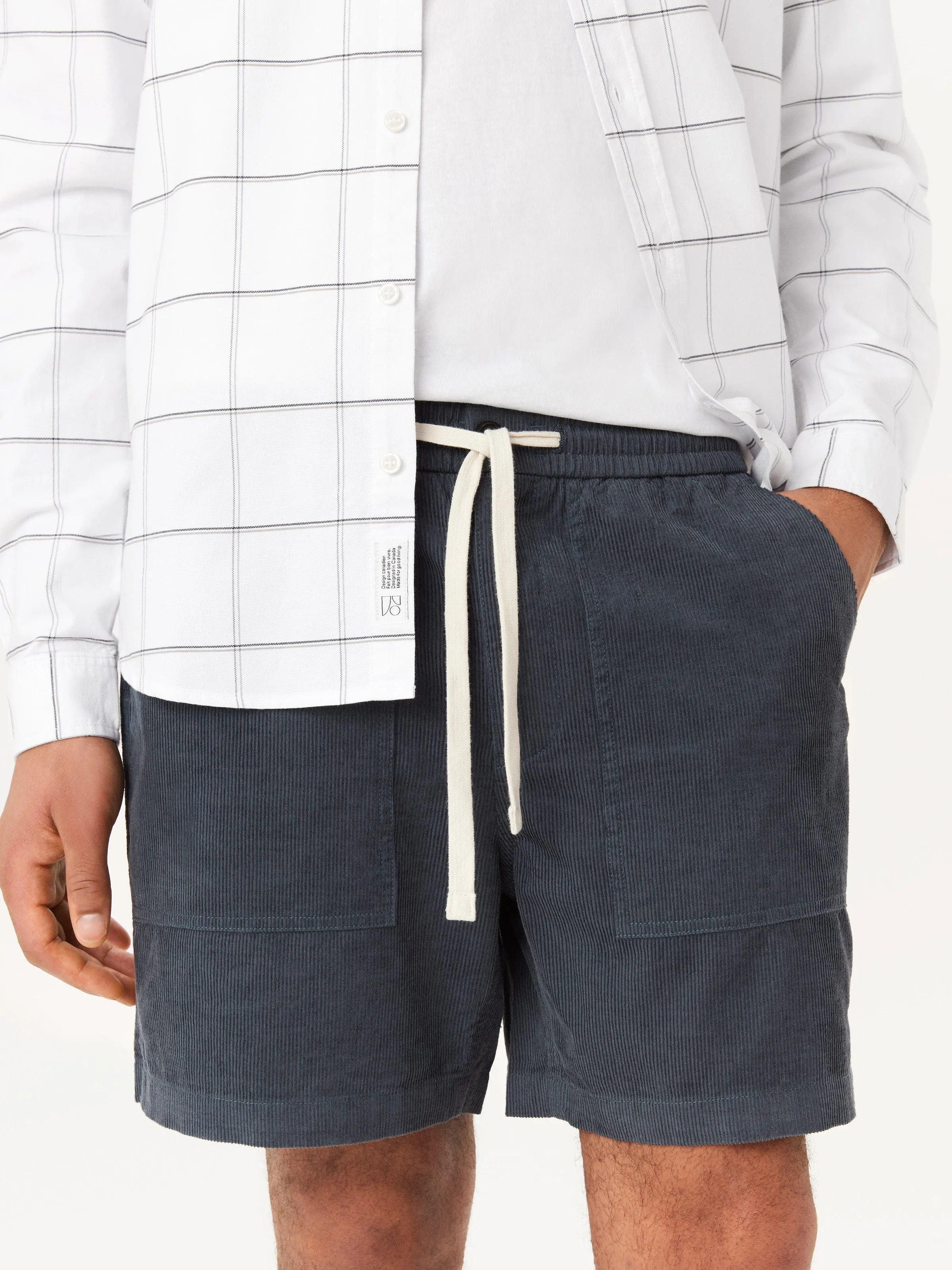 The Owen Light Corduroy Short in Ash Blue