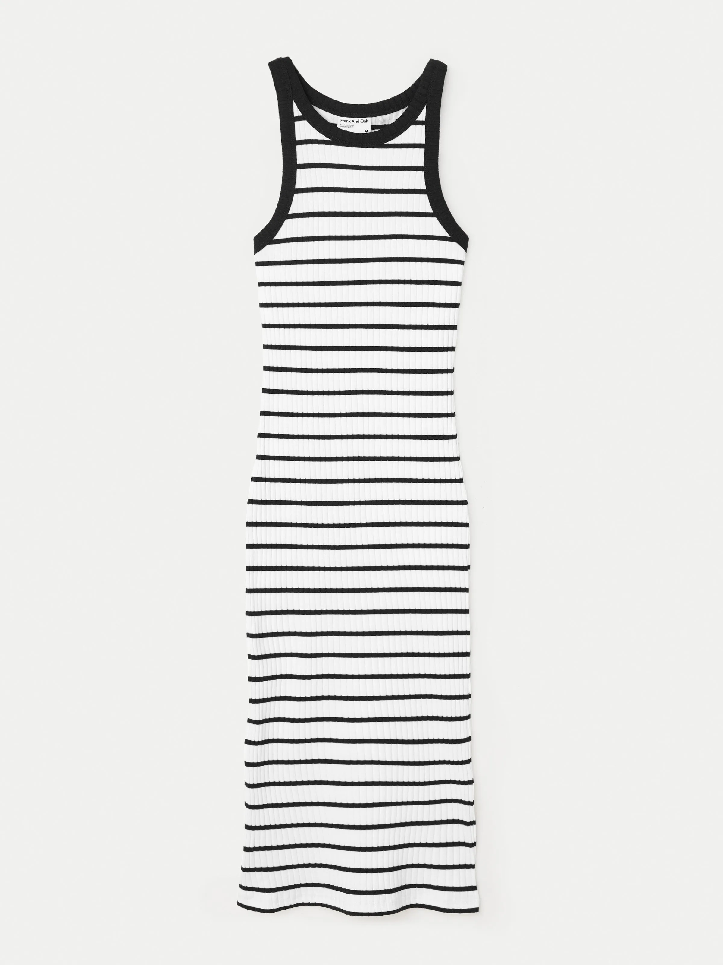 The Ribbed Tank Dress in White