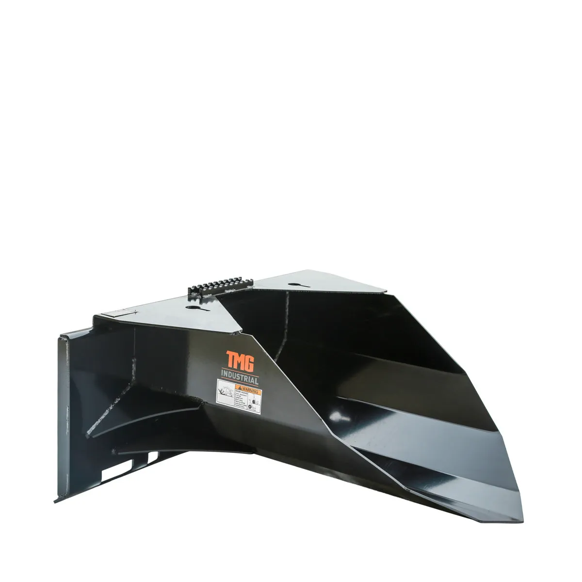 TMG Industrial 42” Heavy-Duty Skid Steer Tree Scoop, 1500-lb Capacity, Chain Slot, 30” Mouth Opening, High Abrasive Cut Edge, TMG-TS42