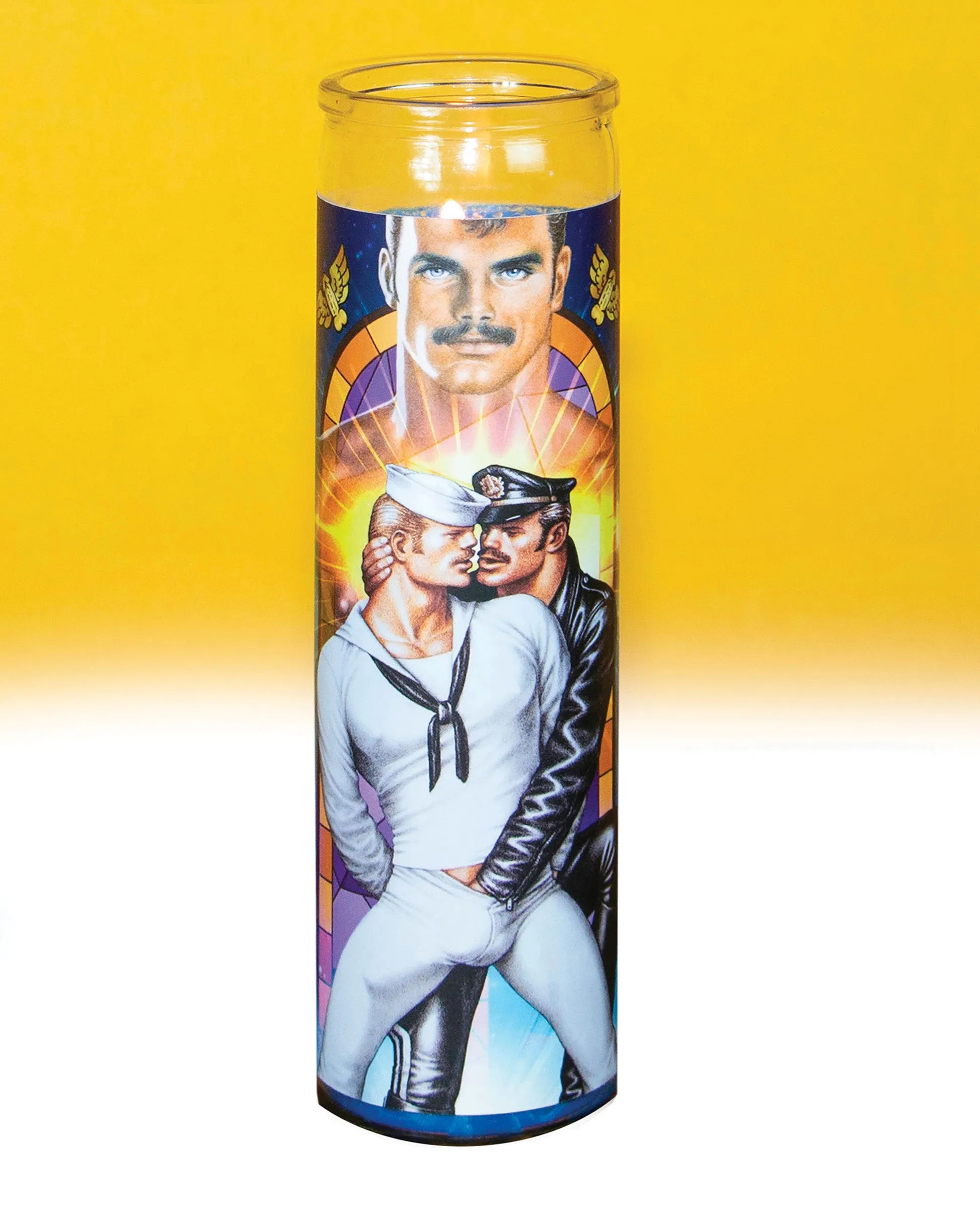 Tom of Finland  "SAINT LEATHERMAN" Prayer Candle by Peachy Kings