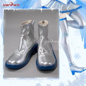 Uwowo V singer  Snow Girl Cosplay Shoes Boots