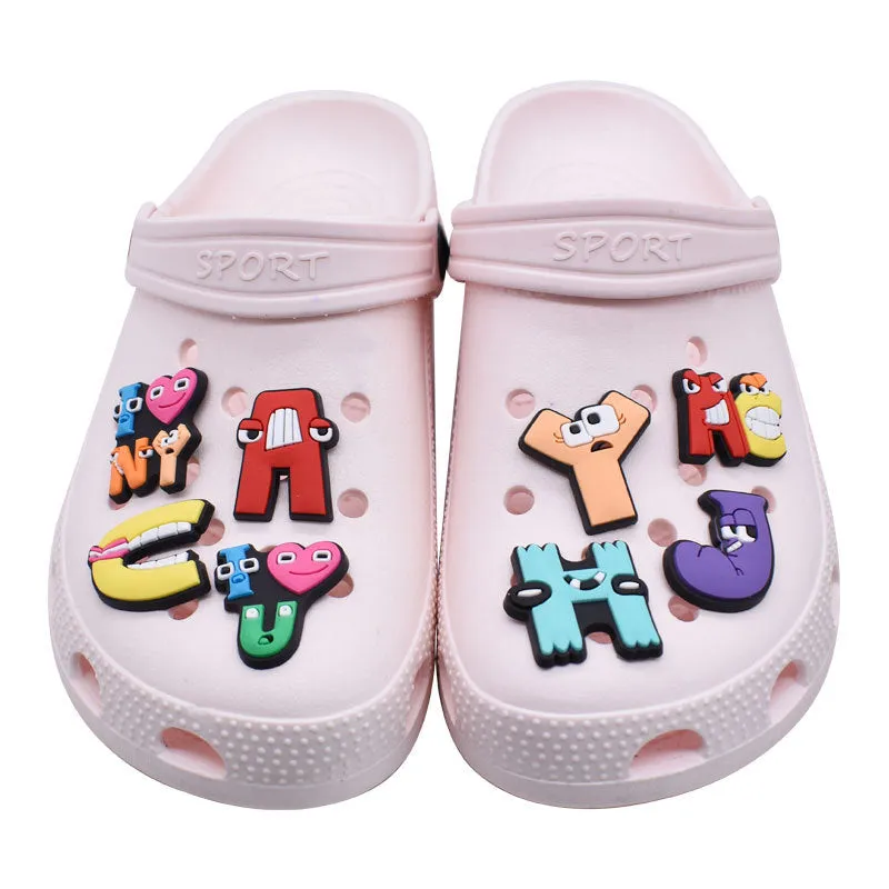 Wholesale 100PCS Animal Alphabet Shoes Flower PVC Decorations